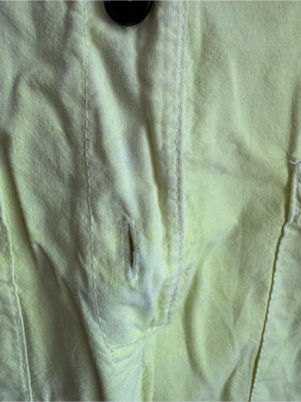 Vintage 80’s Lime Yellow Button-Front Sleeveless Jumpsuit - Picture 8 of 8